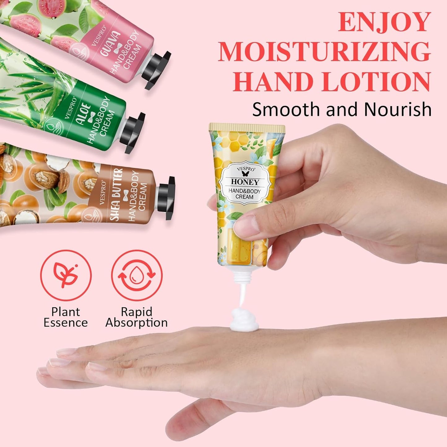 VESPRO 140 Pack Hand Cream Gifts Set For Women, Hand Lotion Travel Size for Dry Cracked Hands, Mini Hand Cream for Teacher Gifts, Employee Appreciation Gifts, Bridal Shower Favors and Thank You Gifts