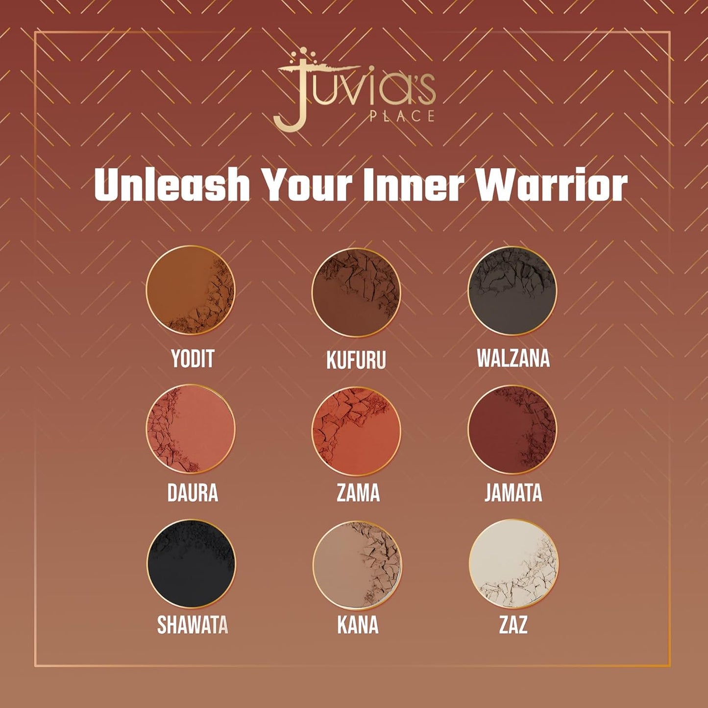 Juvia's Place Warrior 2 Eyeshadow Palette - Professional Eye Makeup, Pigmented Eyeshadow Palette, Makeup Palette for Eye Color & Shine, Pressed Eyeshadow Cosmetics