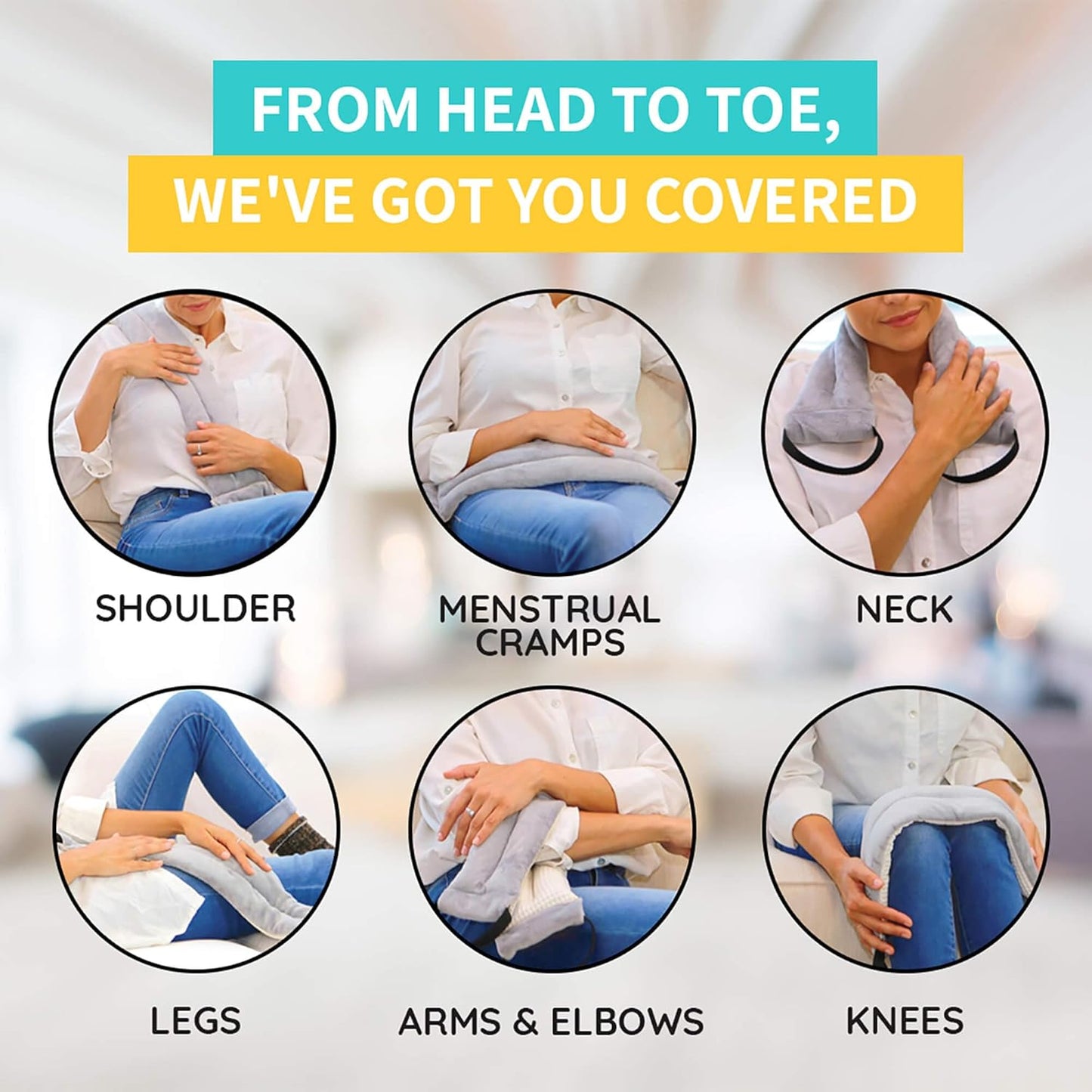 Versatile Microwavable Heating Pads for Neck Pain Relief, Back Pain, and Shoulder Pain Relief - Microwave Heating Pad for Cramps and Muscle Relief, Hot and Cold Reusable Pad - 1 Pack - Lavender Scent