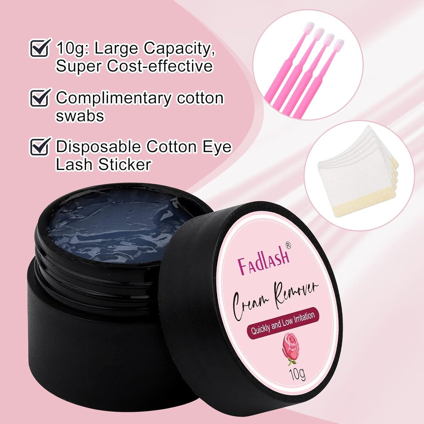 FADLASH Lash Remover for Lash Extensions 10g Eyelash Extension Remover Dissolves Powerful Lash Glue Remover Low Irritation for Salon