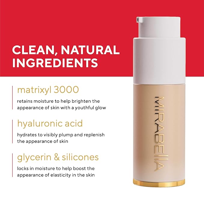 MIRABELLA - Invincible for All HD Liquid Foundation, Moisturizing Face Products for All Skin Types, Full-Coverage Lightweight Foundation Makeup, Moisturizing & Hydrating Beauty Care, Fair F70