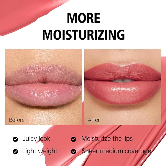 Moisture Gold Lipstick for Women Hydrate Tinted Lip Balm for Dry Cracked Lips Glossy Lip Color Juicy Finish, MA072 Winner Gold