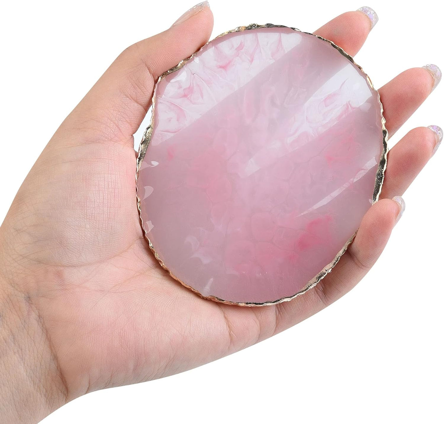 2 Pieces Nail Art Palettes Nail Polish Palette Mixing Palette Makeup Plate Nail Plates for Nail Art Nail Tip Holder Nail Art Display