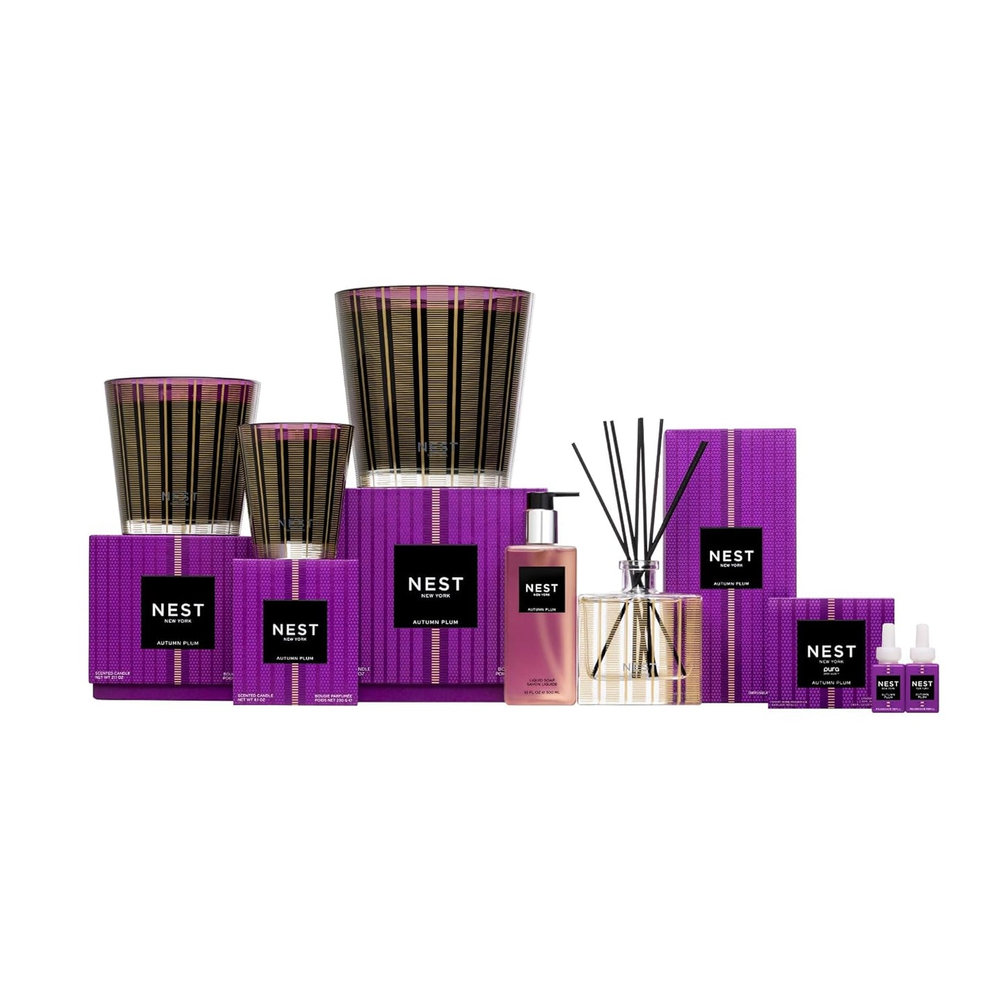 NEST New York Liquid Soap, Autumn Plum - 10 fl oz - Cleanses & Nourishes Skin - Approx. 300 Pumps Per Bottle - Gluten Free & Cruelty Free