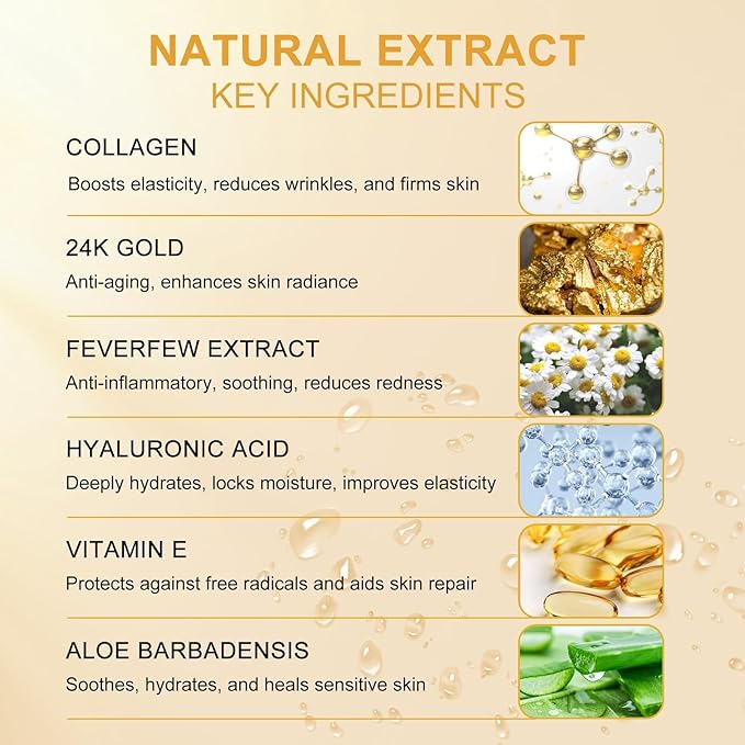 LAVONE Eye Mask - 30 Pairs 24K Gold Under Eye Patches Skin Care Products-Eye Masks Skincare for Dark Circles and Puffiness,Reduce Wrinkles and Fine Lines,for Women and Man