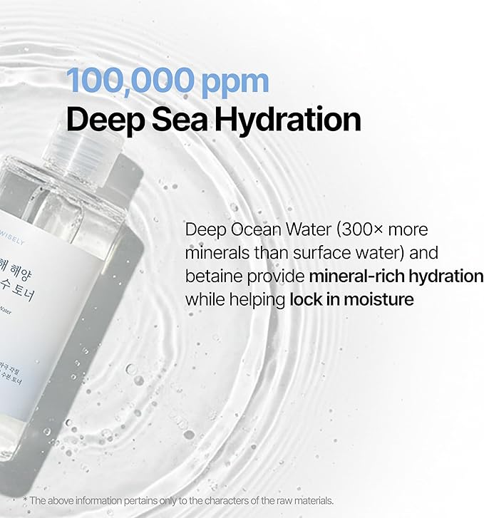 East Sea Deep Ocean Water Toner | Calming, Gentle Exfoliator, Deep Sea Water for Hydrating, Soft Finish, Korean Facial Toner & Astringent for Men and Women (200ml / 6.7 fl. oz.)