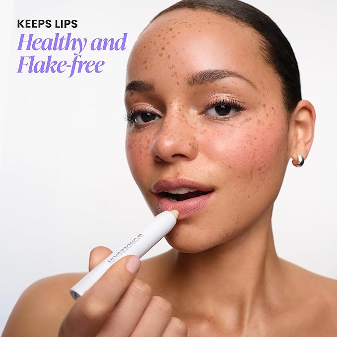 Wonderskin Lip Scrub - 3-in-1 Exfoliator & Moisturizer, Lip Exfoliator Scrub, Hydrating Balm for Soft, Nourished, Flake-Free Lips with One-Step Prep, 0.10oz