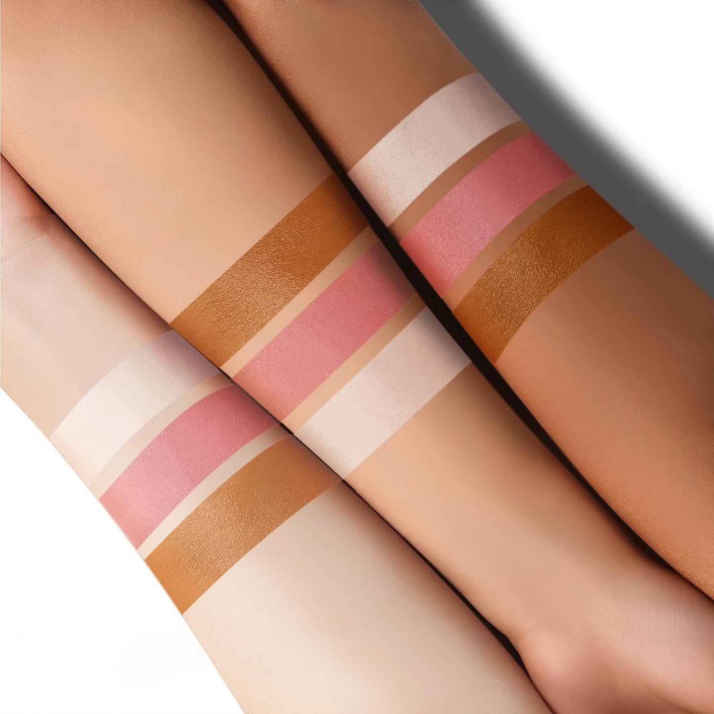 Lezero 3Pcs Contour Stick Makeup Kit, Shades with Matte Finish Highlighter, Blush and Bronzer Stick for Sculpt the Face and All Skin Type, Long Lasting, Smooth, Non-greasy, #2 LIGHT FAIR