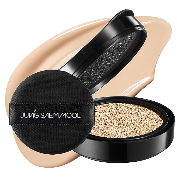 JUNG SAEM MOOL Essential Skin Nuder Cushion Refill | Natural Finish, Buildable Coverage Cushion Foundation by Korean Makeup Artist (Refill Only, 0.49 Fl Oz, SPF 50), 19 N Light