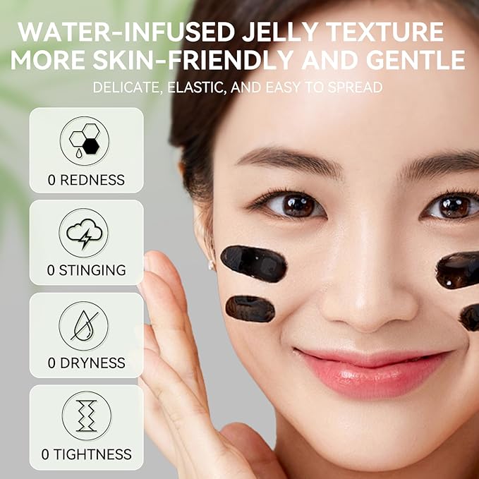 LANBENA Upgraded 2.0 Bamboo Charcoal Blackhead Remover Mask - 60 Nose Strips, Peel off & Purify Pores, Deep Cleanse for All Skin Types