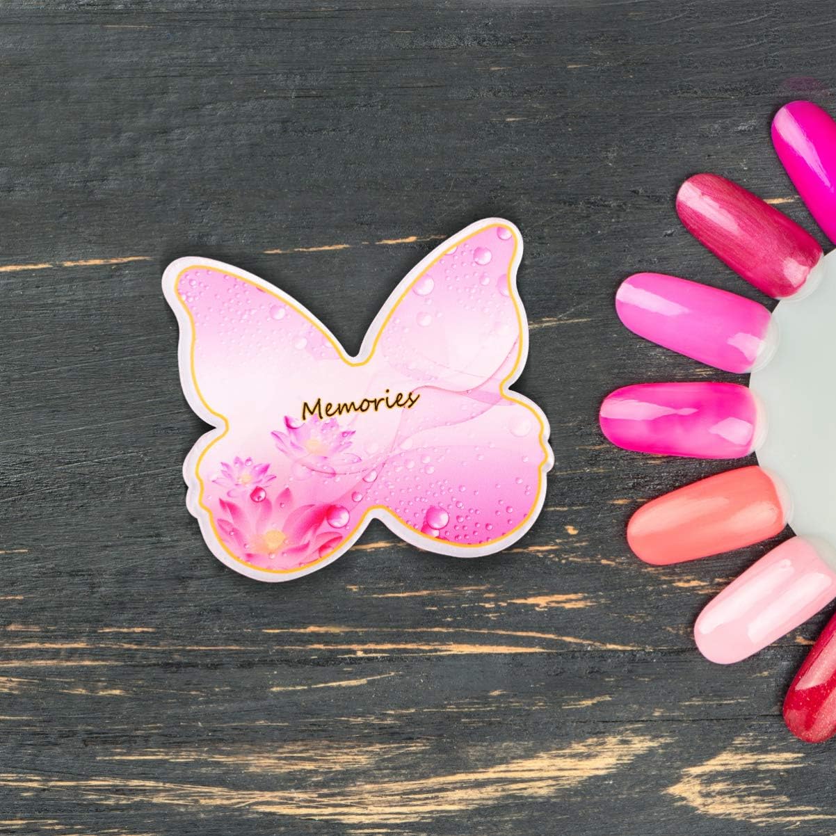 Minkissy 2pcs Resin Nail Art Palette Polish Holder Drawing Color Palette Nail Art Painting Gel Palette Manicure Tool Style 3