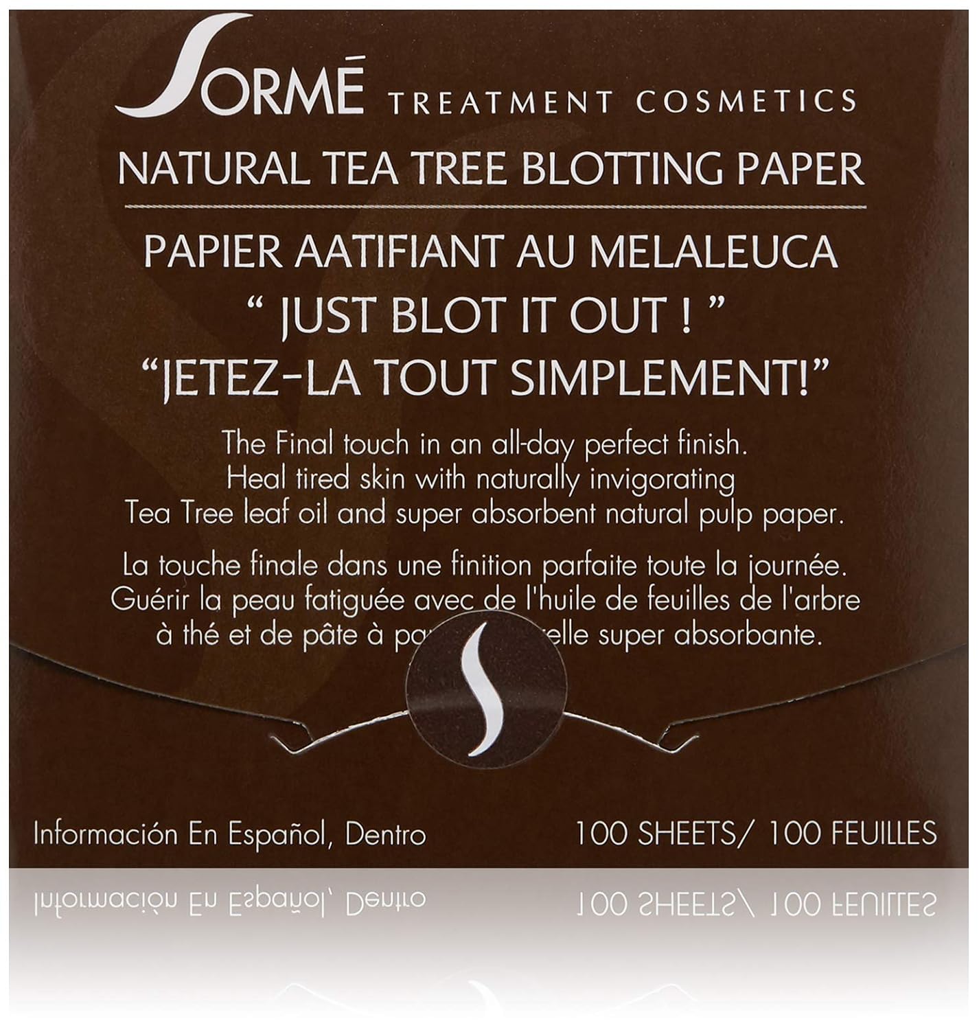 Sorme' Treatment Cosmetics Blotting Paper, Tea Tea, 0.5 oz.