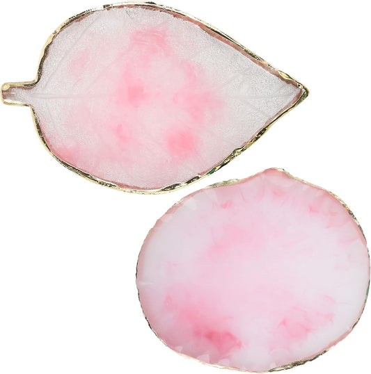 2 Pieces Nail Art Palettes Nail Polish Palette Mixing Palette Makeup Plate Nail Plates for Nail Art Nail Tip Holder Nail Art Display