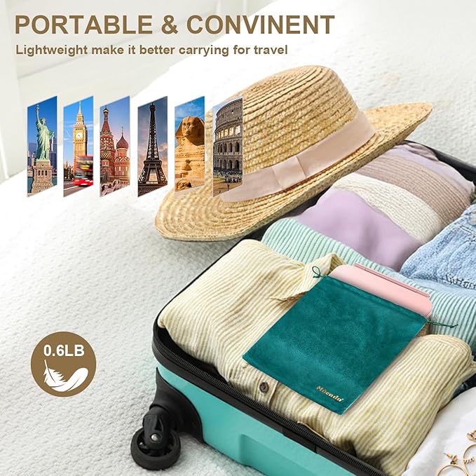 LED Foldable Travel Makeup Mirror - 5x7 inches 3 Colors Light Modes USB Rechargeable Touch Screen, Portable Tabletop Cosmetic for Travel, Cosmetic, Office (Rose Gold)