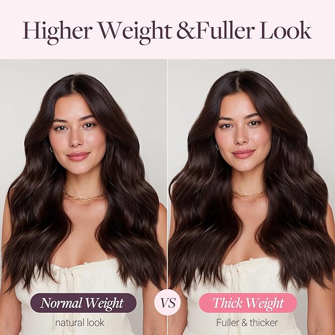 GOO GOO Sew in Hair Extensions Real Human Hair, Weft Hair Extensions Human Hair, 1C Mocha Brown 20inch 130g, Weft Bundles Straight Silky Remy Hair