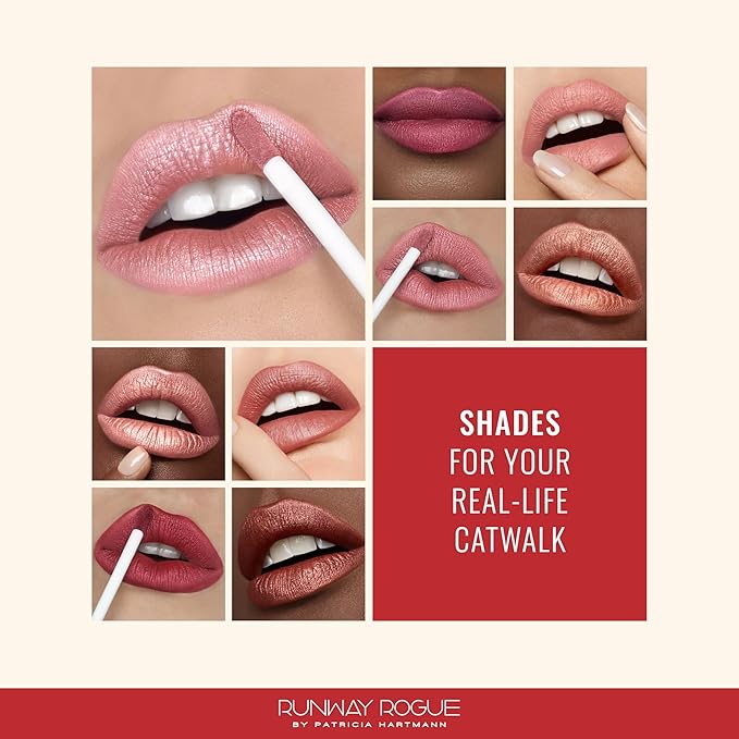 Runway Rogue Silk Glam Liquid Lipstick Lip Trio, Long Wear Frosted Liquid Lipstick Pack, (‘Call Sheet’, ‘Cocktail Hour’, ‘First Class’)