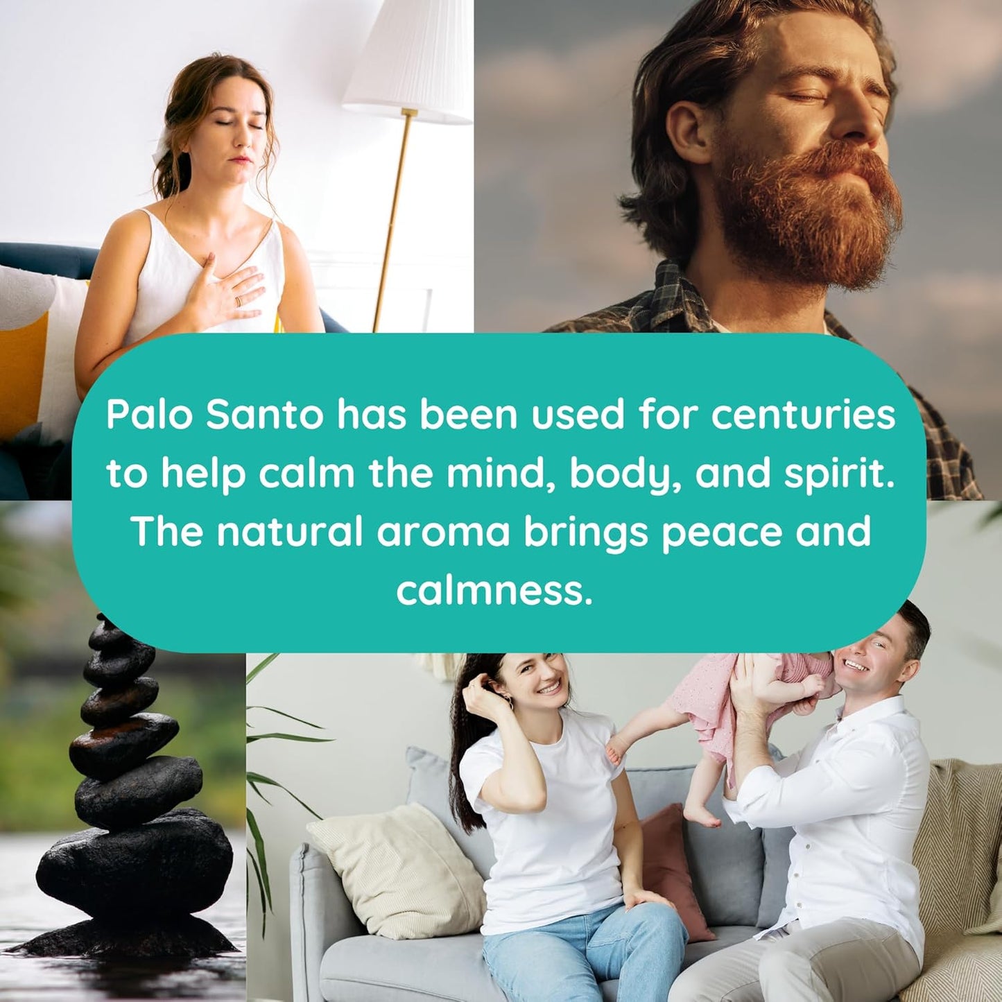 Palo Santo All Natural Pure Essential Oil Perfume Roll On with Organic Pure Jojoba Oil, Spiritual Well-Being, Small-Batch, Handmade in California