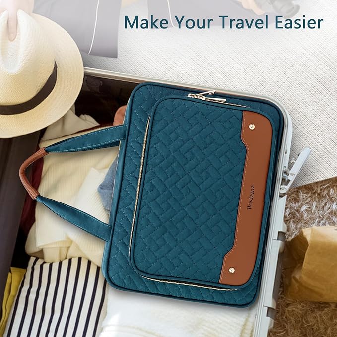 Wedama Toiletry Bag for Women, Hanging Travel Toiletry Bag with Jewelry Organizer Compartment Large Makeup Bag, PVC Waterproof Cosmetic Travel Bag for Travel Business Trips Camping Bathroom, Blue