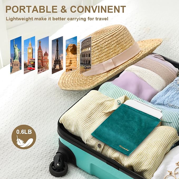 Mocado LED Foldable Travel Makeup Mirror - 5x7 inches 3 Colors Light Modes USB Rechargeable Touch Screen, Portable Tabletop Cosmetic Mirror for Travel, Cosmetic, Office (White)