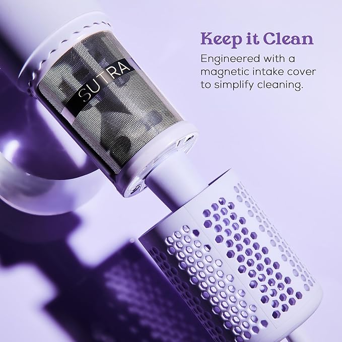 SUTRA Ultra Violet Blow Dryer - Lightweight Hair Dryer with Negative Ionic Technology, 2 Speed & 3 Heat Settings, Cool Shot, Diffuser & Concentrator, Fast Drying, Glossy Finish