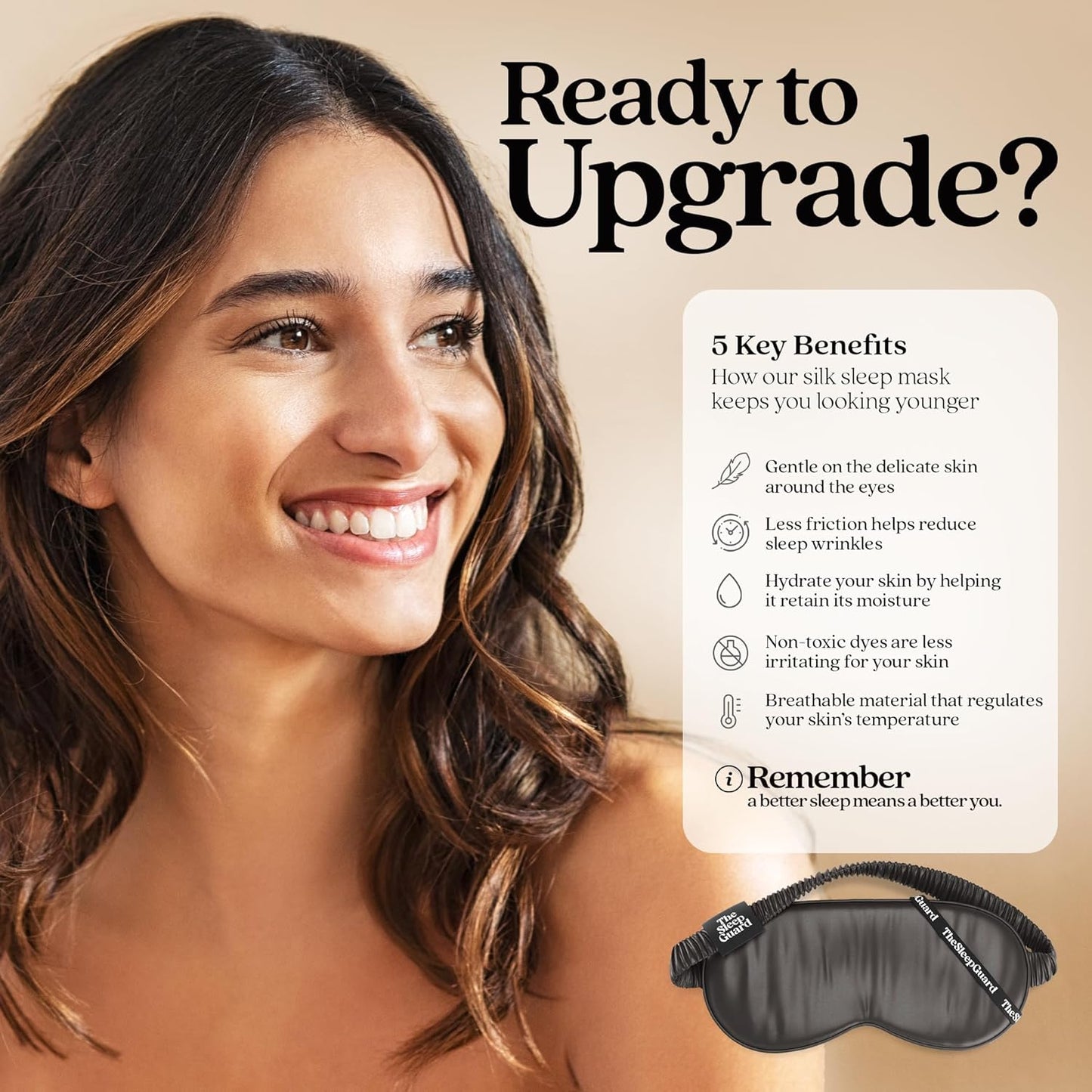 Pure Silk Sleep Mask [100% 6A Mulberry Silk, 22 Momme] Light Blocking Travel Essentials. Eye Masks for Sleeping. Black Oeko-Tex Blindfold. Eye Covers for Men & Women