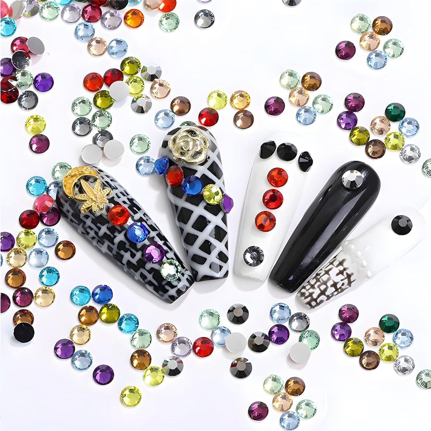 Flatback Rhinestones Round Gems for Nails Art and Crafts 620Pcs SS30 6mm Glitter Crystals Stone DIY Bags Clothes Shoes (Dark Coffee)