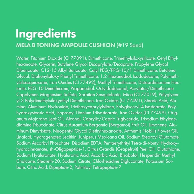 Easydew Mela B Toning Ampoule Cushion Refill - 2-in-1 Korean Skin Care & Face Beauty Makeup - Age-Defying Full Coverage Cushion Foundation with Niacinamide & Hyaluron-Vital C 0.45 oz (#19 Sand)