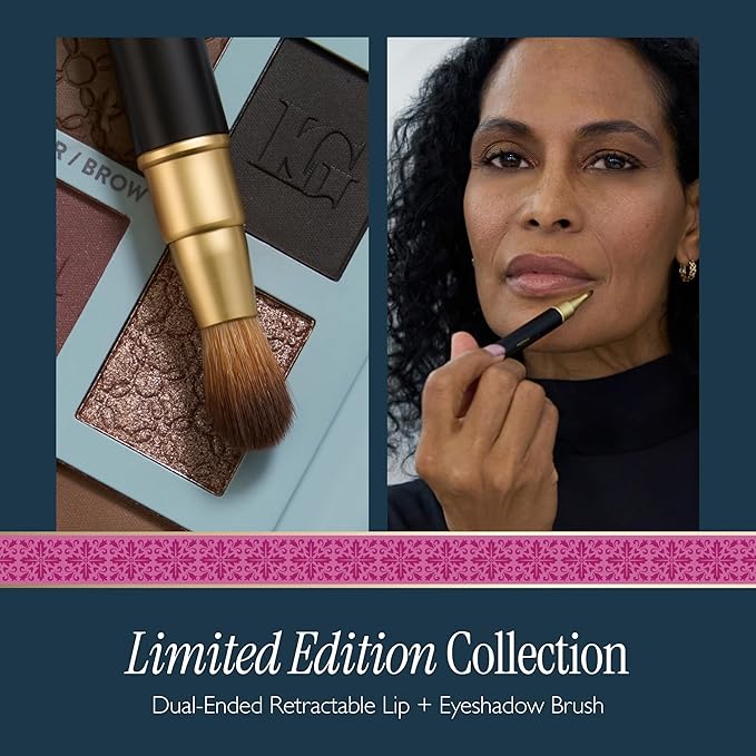 LAURA GELLER NEW YORK Cosmetic Professional Makeup Brushes - Cruelty-Free - 22 Dual-Ended Lip + Eyeshadow Brush