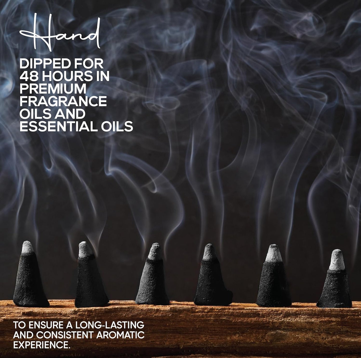 Egyptian Musk Charcoal Incense Cones 1" TOPFLOW - 500 Pack Bulk Wholesale - Natural Scented Cones Handmade Hand Dipped