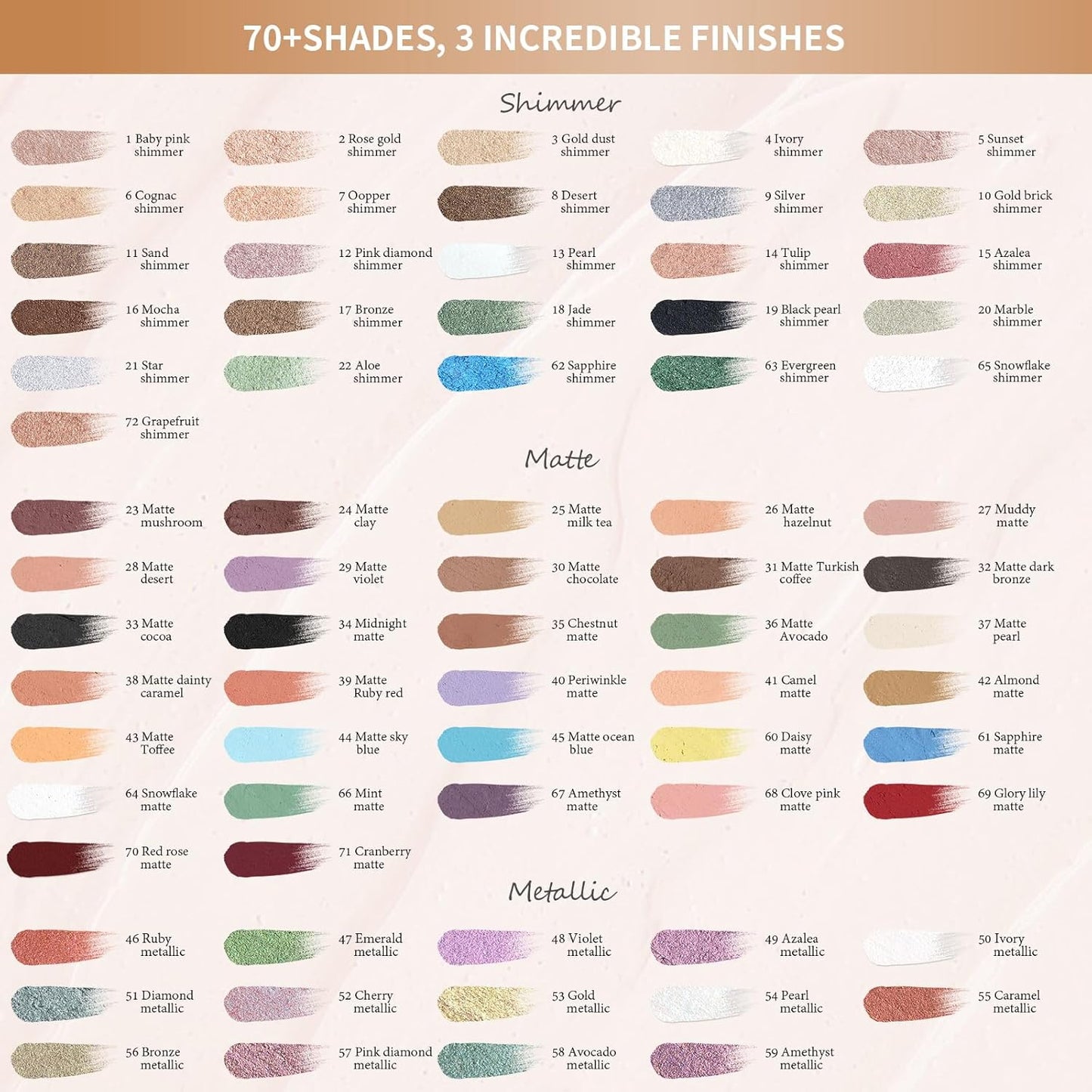 Cream Waterproof Hypoallergenic Eyeshadow Stick, long wear Metallic Glitter Matte Eye Shadow Pencil With Makeup Brush, Eye Brightener, 55 Caramel Metallic