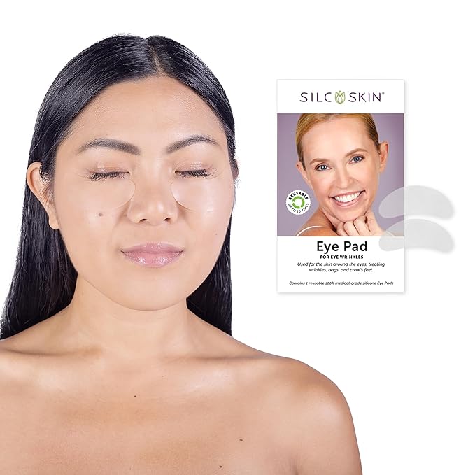 Silc Skin Silicone Eye Pads Reusable Overnight Eye Patches, Medical Grade Silicone For Fine Lines And Puffiness, Eye Mask Holiday Beauty Gift For Her, 20 Day Supply
