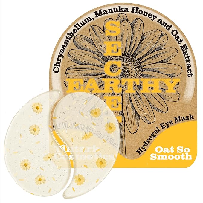 Oat Hydrogel Under Eye Patches for Sensitive Skin 28 Pairs 5 Minute Soothing Hydrating Eye Pads with Oat and Honey Gentle Eye Care Mask for Dry Tired Eyes Ophthalmologist Tested