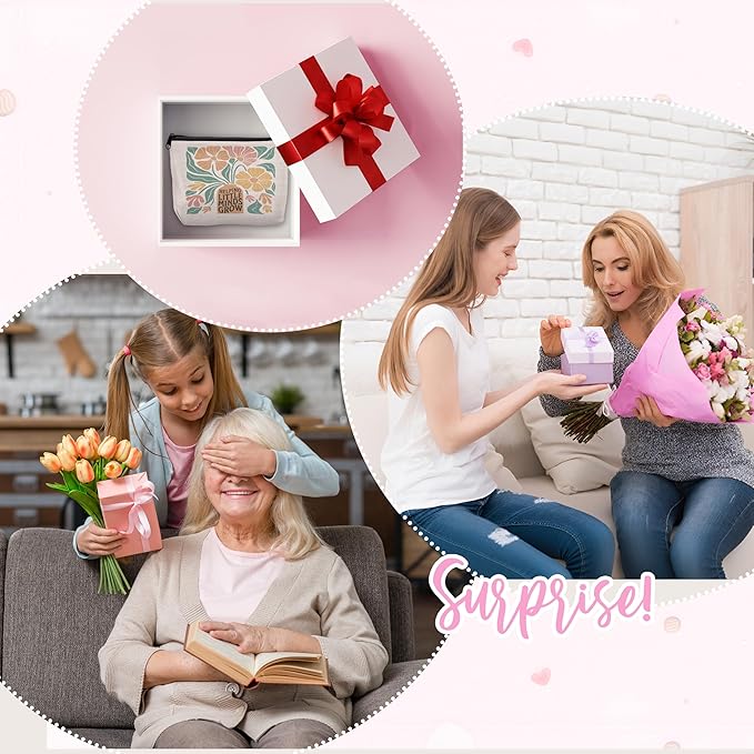 Teacher Gifts for Women — Appreciation Gifts for Teachers Women, Helping Little Minds Grow Teacher Makeup Bag Cosmetic Bag Makeup Zipper Pouch
