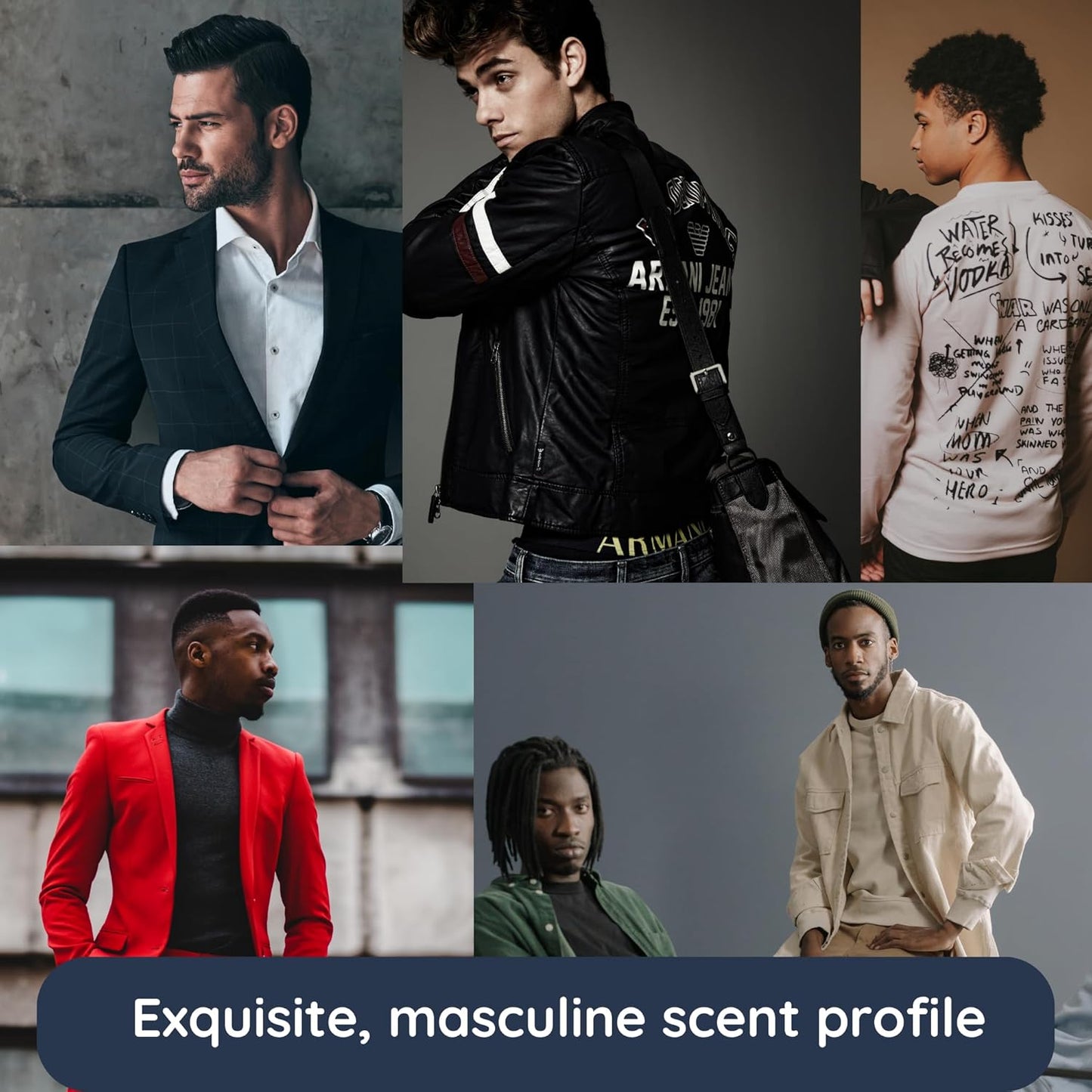 Bleu for Men Perfume Roll On with Essential and Fragrance Oils and Organic Jojoba Oil, Alcohol Free, Eau de Toilette, Made in California