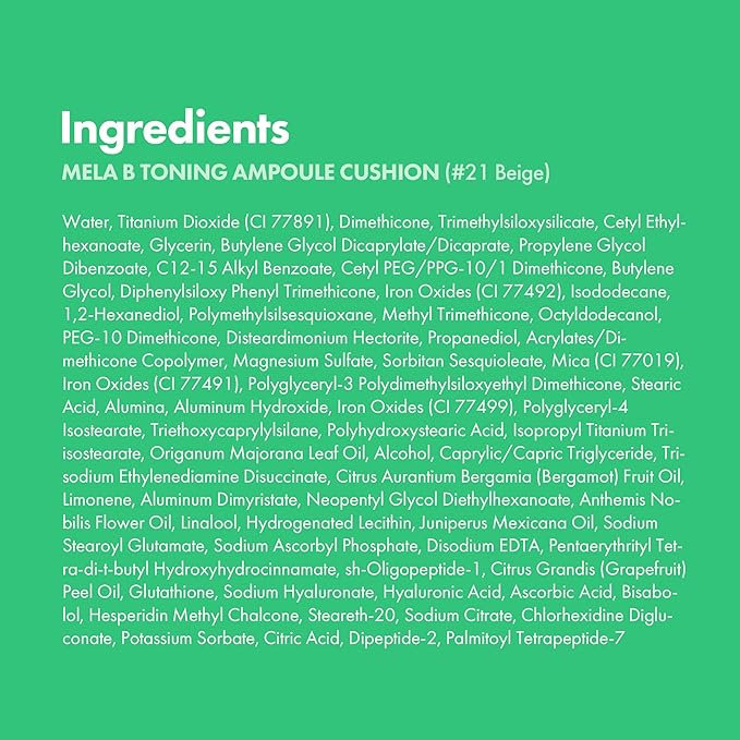 Easydew Mela B Toning Ampoule Cushion Refill - 2-in-1 Korean Skin Care & Face Beauty Makeup - Age-Defying Full Coverage Cushion Foundation with Niacinamide & Hyaluron-Vital C 0.45 oz (#21 Beige)