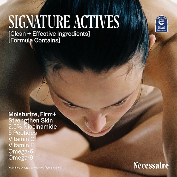 Nécessaire The Body Lotion Fragrance-Free - Multi-Peptide Moisturizer - Firming Body Lotion for Women + Men. 2.5% Niacinamide. Non-Comedogenic + Hypoallergenic for Sensitive Skin– 200 ml/6.8 fl oz