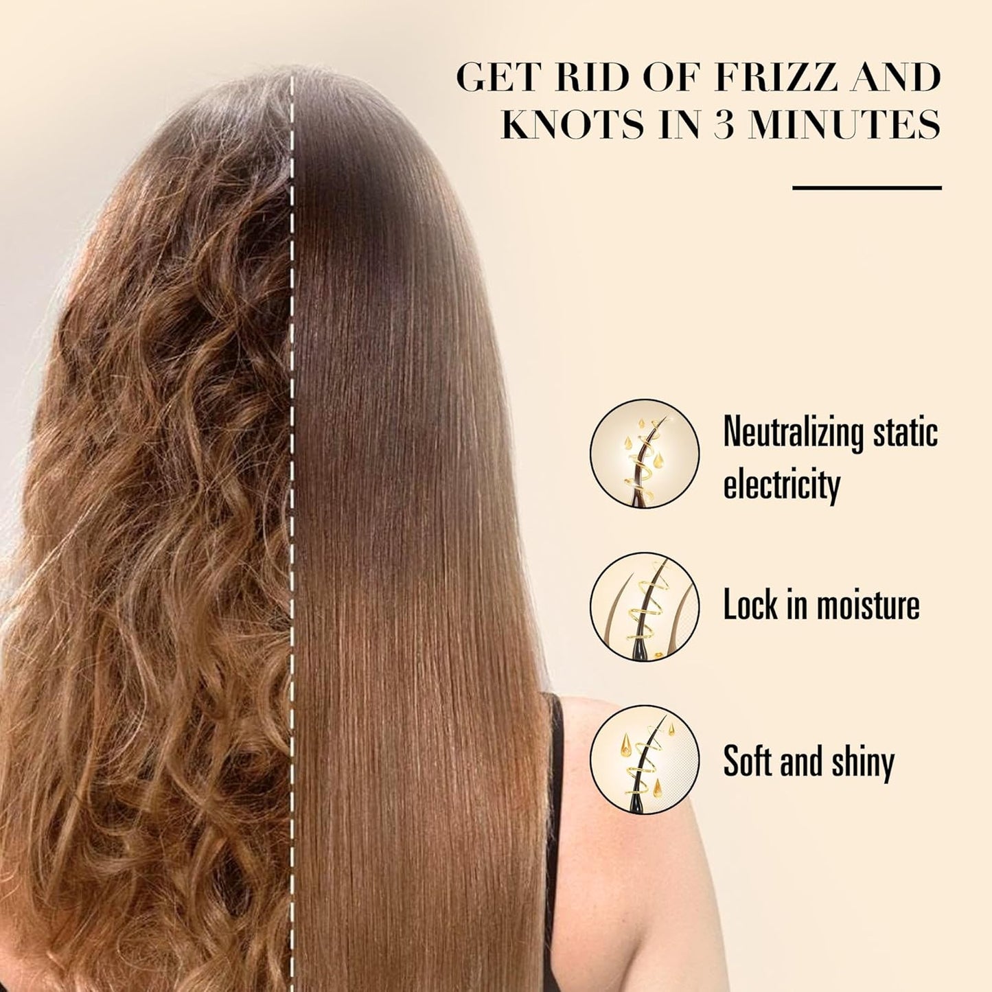 Bamboo Hair Brush for Hair Growth – Natural Bamboo Bristles Detangling & Scalp Massage – Ergonomic Wooden Handle – All Hair Types, Women, Men & Kids