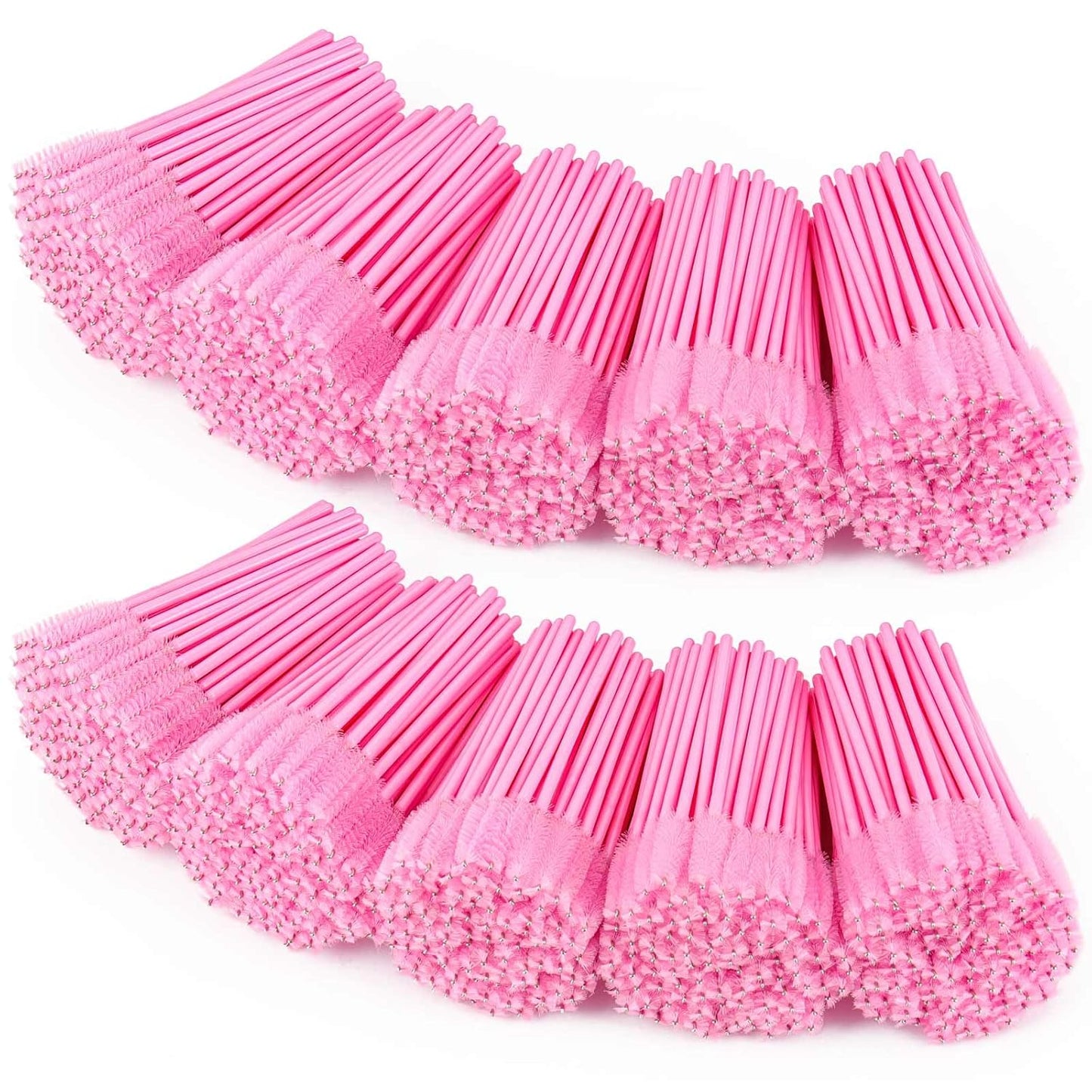 1000 Disposable Mascara Wands Eyelash Brushes Spoolies for Eyebrow Eye Lash Extension Pink
