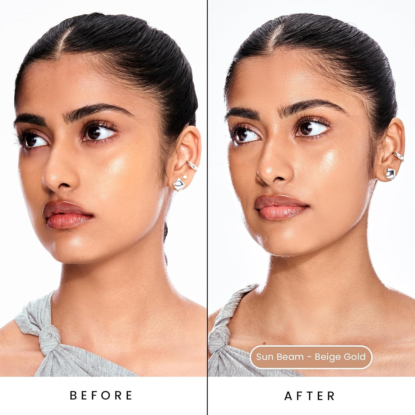 Sacheu Liquid Glow STAY-N Liquid Highlighter & Illuminator Makeup — 30ml Long Lasting Luminous Glow Lightweight Dewy Finish, Sun Beam