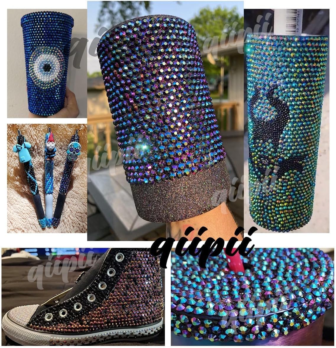 3 Boxes Black Violet AB Resin Rhinestones for Bedazzling Crafting 3mm 4mm 5mm Flatback Jelly Stones Diamonds Gems Charms for Nails Face Eyes Makeup Tumblers Bottles Crafts Clothes Shoes Phones