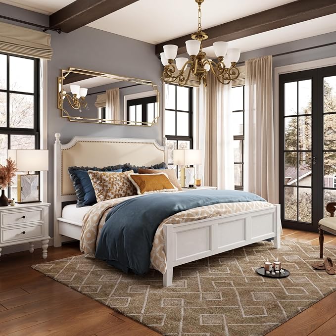 Kelly Miller 70"x30" Large Gold Beveled Full Length Mirror, Traditional Farmhouse Rectangular Wall Mirror for Bedroom, Living Room, Hallway, Entryway