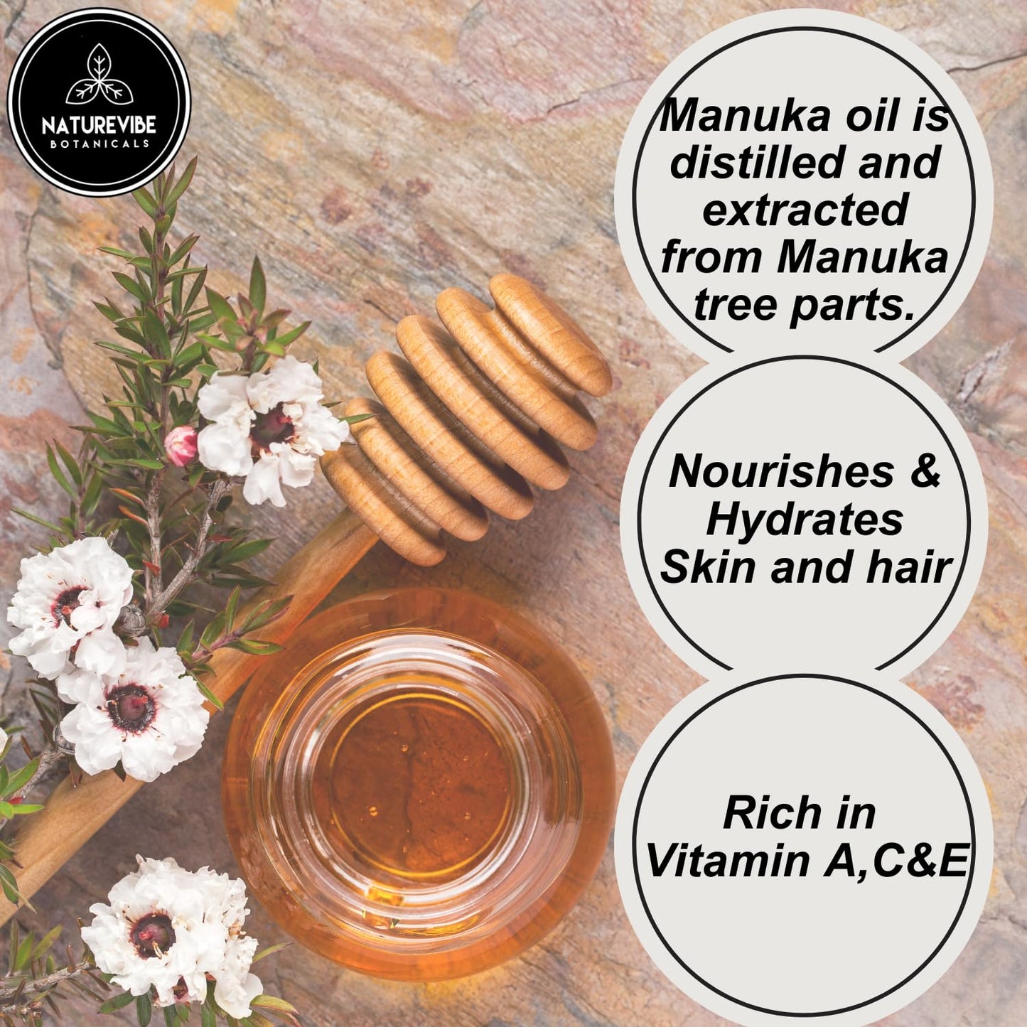 Naturevibe Botanicals Manuka Oil 32 Ounces | 100% Pure and Natural | Great for Skin Care and Hair Care