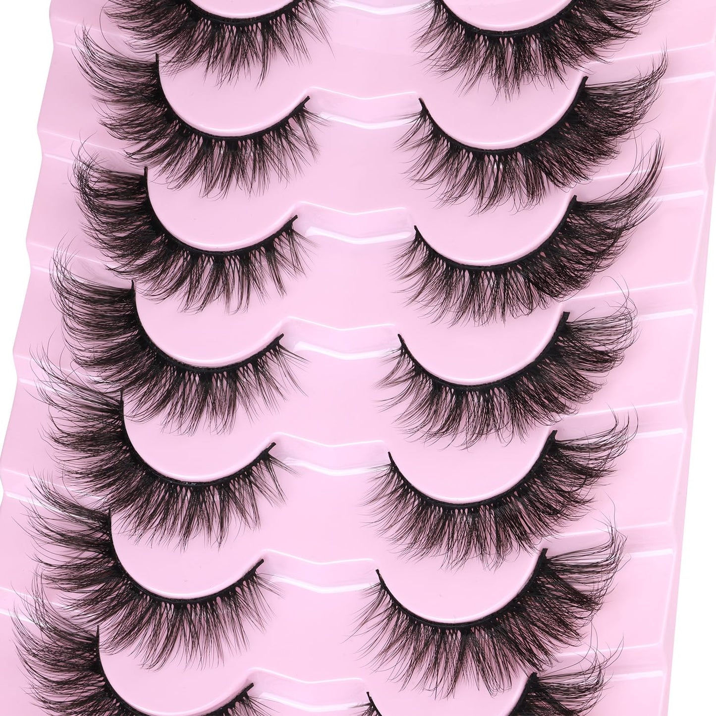 False Lashes Natural Look Faux Mink Eyelashes Wispy Fox Eye Lashes That Look Like Extensions 3D Mink Lashes Natural Strip Lashes Pack by Kiromiro