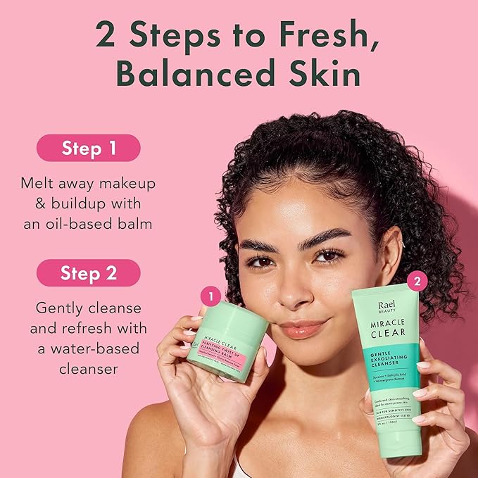 Rael Miracle Clear Facial Cleanser – Makeup Remover, Face Wash for Women, Korean Skin Care (Cleansing Balm, 1.69 fl. oz)