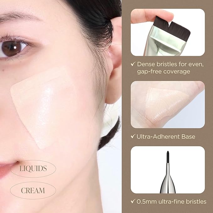 Piccasso Brush FB11 Spatula Brush – Professional Foundation Brush for Liquid Makeup, Flat and Soft Bristles for Seamless Application, Ideal for Liquid Foundation and Cream Face Makeup, Korean Product