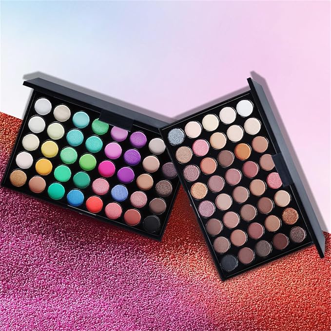BONNIE CHOICE 40 Colors Neutral Smokey Makeup Eyeshadow Palette, Professional High Pigmented Matte Glitter Black Grey Naked Nude Brown Makeup Pallet Waterproof Long Lasting Eye Shadow Powder