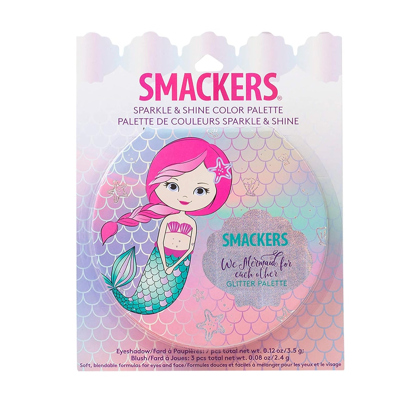 Lip Smacker Sparkle & Shine Eyeshadow Palette, Mermaid & Unicorn Palette | Christmas Make Up Collection