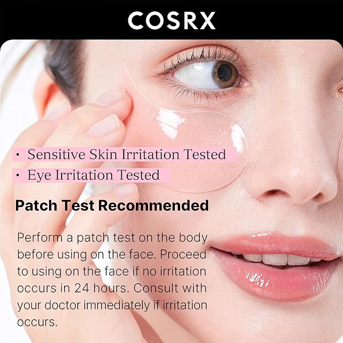 COSRX Limited Pink Edition Pink Peptides Collagen Hydrogel Eye Patch – Valentine’s Day Gifts for Girls and Women, Under Eye Mask for Puffy Eyes and Dark Circles, 60 Patches, Korean Skin Care