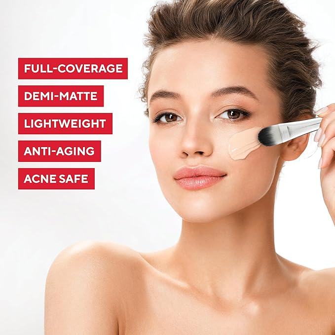 MIRABELLA - Invincible for All HD Liquid Foundation, Moisturizing Face Products for All Skin Types, Full-Coverage Lightweight Foundation Makeup, Moisturizing & Hydrating Beauty Care, Fair F60