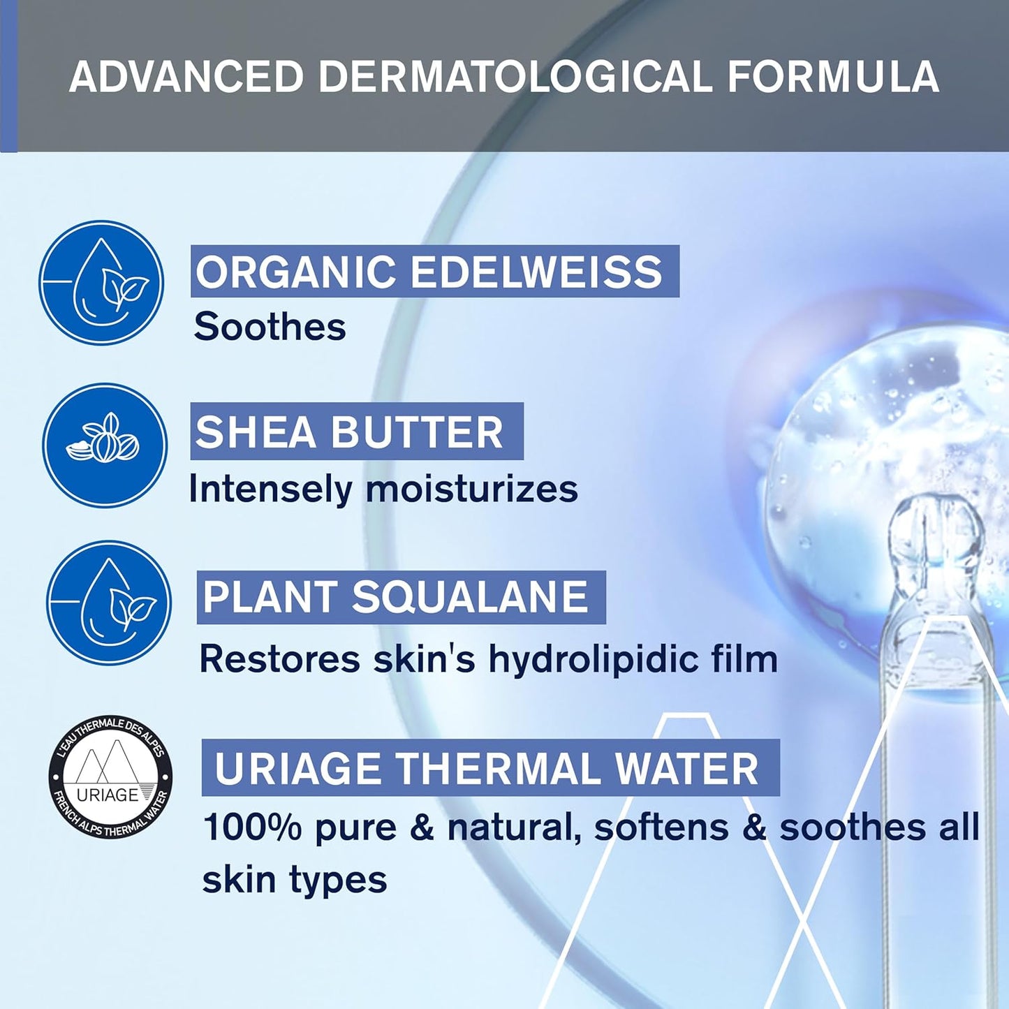 Uriage Baby 1st Moisturizing Cream with Organic Edelweiss & Shea Butter | Hydrates & Prevents Dryness, Fast-Absorbing, Non-sticky, 97% Ingredients of Natural Origin, 500 mL/ 17 oz